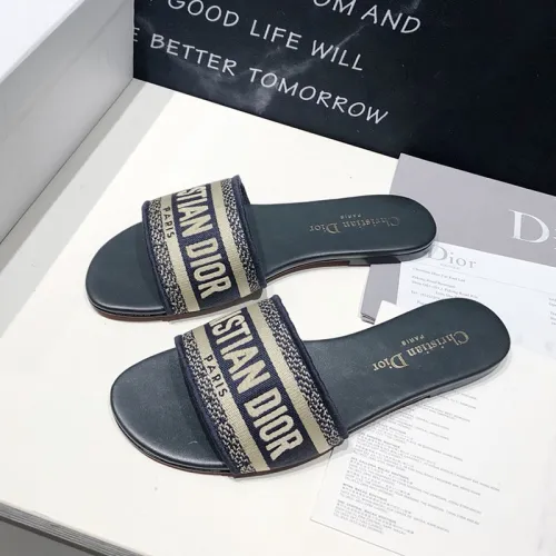 Dior Women Shoes Mule DWAY SLIDE Luxury Brand with Original Box