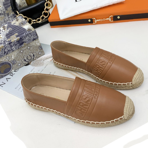 Dior Women Shoes Luxury Brand Design Dior Espadrille Nude Mesh Embroidery Womens Shoes with Original Box