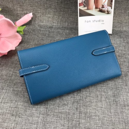 Hermes Womens Mens Wallets Purse Kelly Bag Clutch Leather Design Coin Bag with Original Box