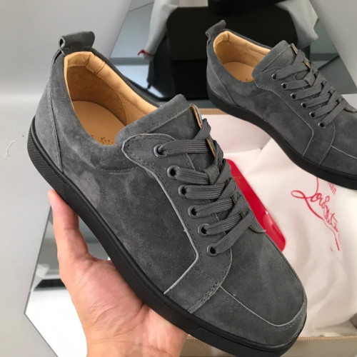 Christian Louboutin Mens Shoes Luxury Brand Red Bottom Design Louis Junior Spikes Flat with Original Box CL sneakers