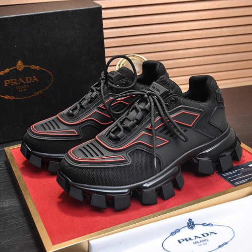 Prada Mens Shoes Sneakers Casual Shoes for Men Luxury Brand Breathable Fashion Cloudbust Thunder Technical Fabric Sneakers with Original Box