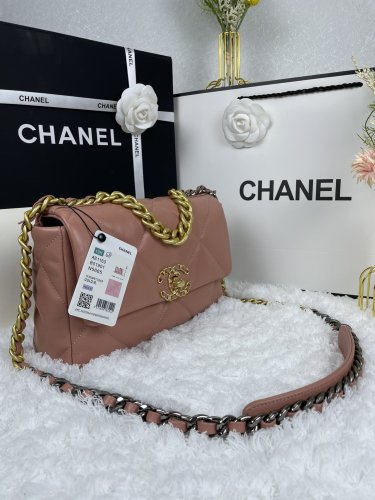 Chanel Womens Bags Shoulder Messenger Bags Chanel 19 Flap Bag Luxury Brand with Original Box