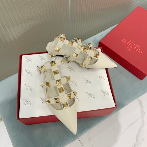 Valentino Women Shoes Mule Flip Flop Sandals ROMAN STUD CALFSKIN BALLET with Original Box Luxury Brand