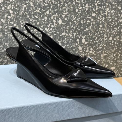 Prada Womens Shoes Slingback Pumps Luxury Brand Casual Shoes for Women with Original Box