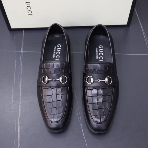 Gucci Mens Shoes Leather Design Luxury Brand Business Dress Shoes for Men with Original Box