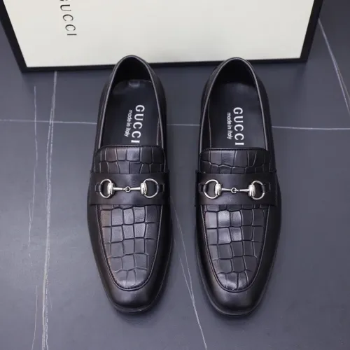 Gucci Mens Shoes Leather Design Luxury Brand Business Dress Shoes for Men with Original Box