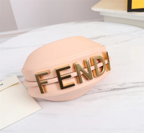 Fendi Womens Bags Shoulder Handbags Luxury Brand Nano Fendigraphy Pink leather charm 7AS089A5DYF1HD6