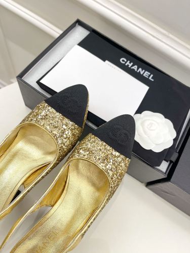 Chanel Womens Shoes Pumps Fashion Sandals Summer Design 9.5cm Heel Luxury Brand Design with Original Box