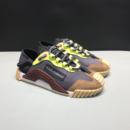Dolce&Gabbana Men Shoes Luxury Brand Fashion Type Ns1 Slip On Sneakers In Mixed Materials