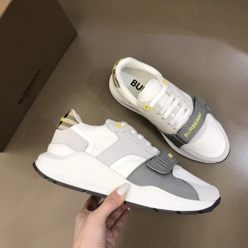 Burberry Mens Shoes Sneakers Fashion Type Luxury Brand Vintage Check Cotton Sneaker with Original Box