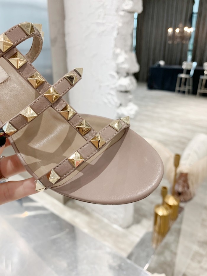 Valentino Women Shoes Mule Flip Flop Sandals ROMAN STUD SLIDE SANDAL IN QUILTED NAPPA with Original Box Luxury Brand