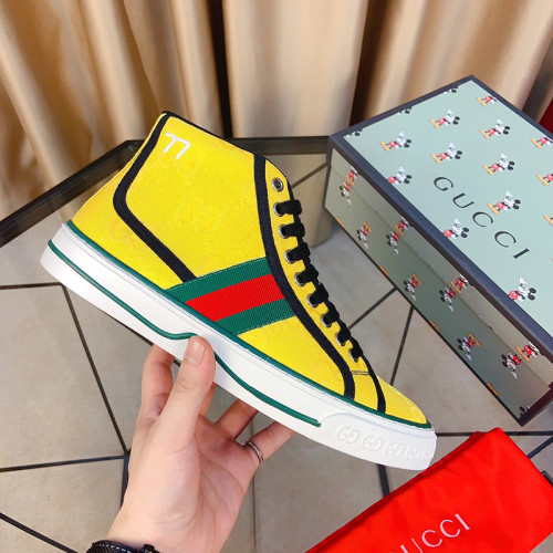 Gucci Mens Shoes Luxury Brand Tennis 1977 High Top Sneaker