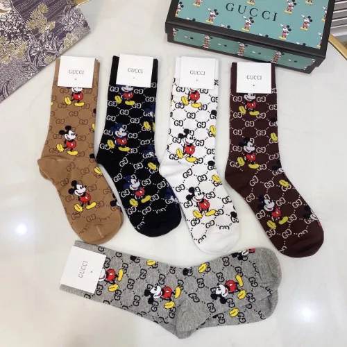 Gucci Socks 5 Pairs with Original Box Luxury Brand Breathable Gucci Sock