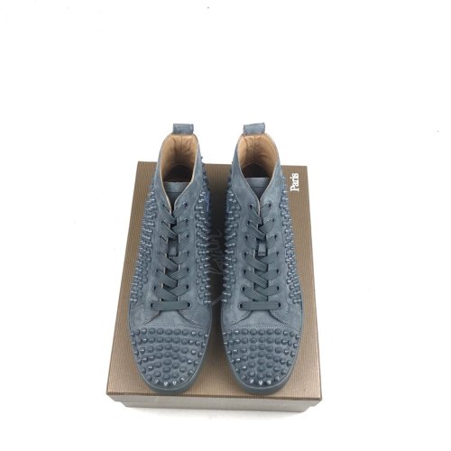 Christian Louboutin Mens Shoes Luxury Brand Red Bottom Design Louis Junior Spikes Flat with Original Box CL sneakers