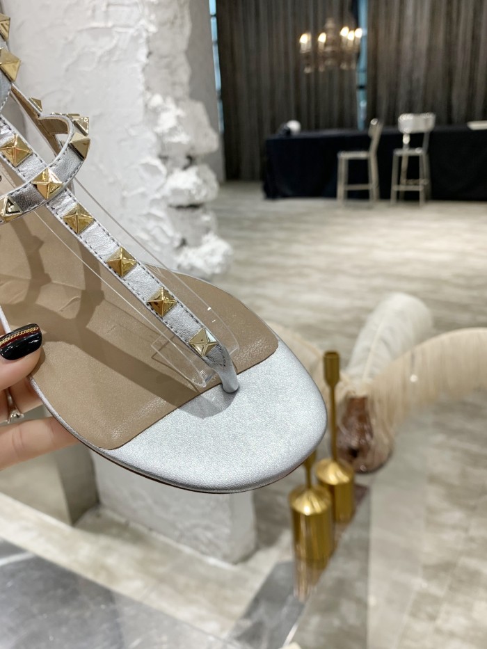 Valentino Women Shoes Mule Flip Flop Sandals ROMAN STUD SLIDE SANDAL IN QUILTED NAPPA with Original Box Luxury Brand