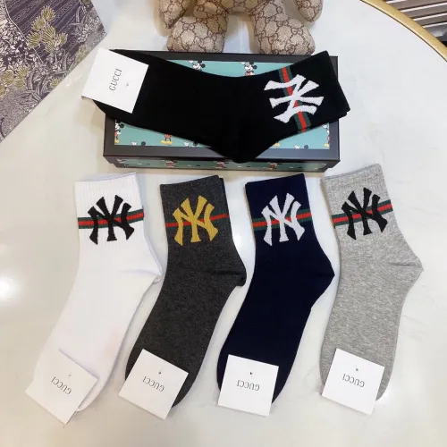Gucci Socks 5 Pairs with Original Box Luxury Brand Breathable Gucci Sock