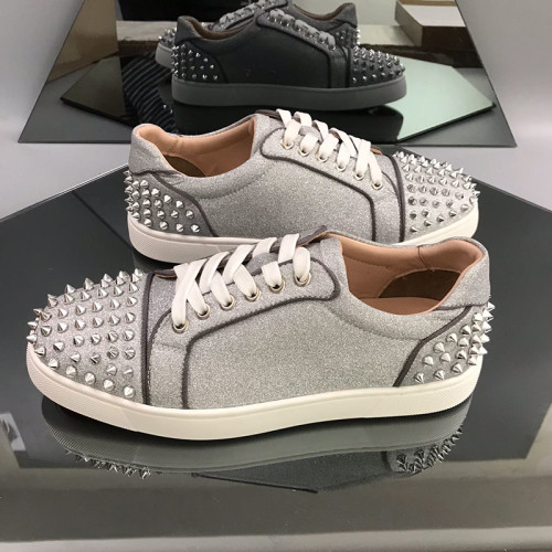 Christian Louboutin Mens Shoes Luxury Brand Red Bottom Design Louis Junior Spikes Flat with Original Box CL sneakers