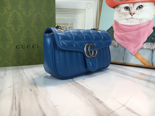 Gucci Womens Bags Shoulder Messenger Bag Luxury Brand Gucci GG Marmont matelassé mini bag with Original Box 446744 UM8AF 4340