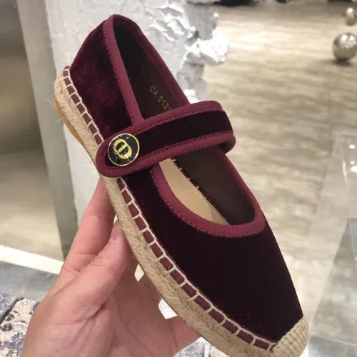 Dior Women Shoes Luxury Brand Design Dior Espadrille Nude Mesh Embroidery Womens Shoes with Original Box