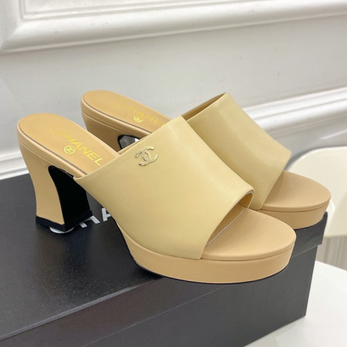 Chanel Womens Shoes Sandals Slippers Luxury Brand Design with Original Box Women Slippers 7cm Heel