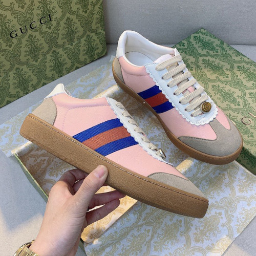 Gucci Womens Shoes Fashion Sneakers Lace-Up Luxury Brand Women's Ace Embroidered Sneaker with Original Box