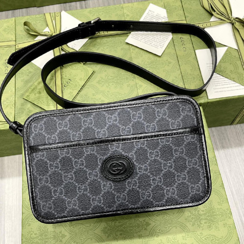 Gucci Womens Mens Bags Crossbody Shoulder Messenger Bags Luxury Brand Gucci GG Mini bag with Interlocking G with Original Box 658572 K9GSN 4075