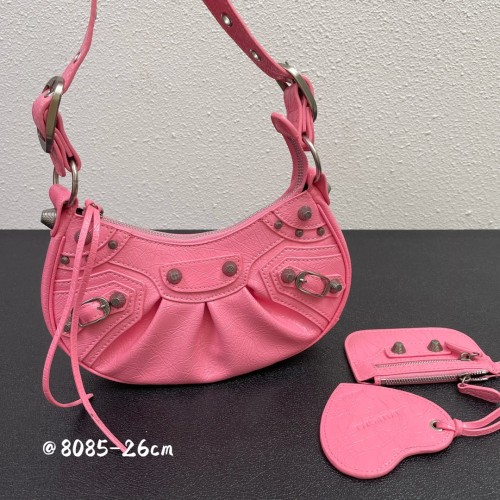 Balenciaga Le Cagole Womens Bags Luxury Brand Balenciaga WOMEN'S LE CAGOLE XS SHOULDER BAG IN PINK