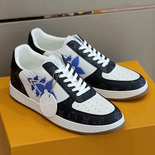 Louis Vuitton Men Shoes Fashion Sneakers RIVOLI Beverly Hills SNEAKER Luxury Brand Casual Shoes with Original Box
