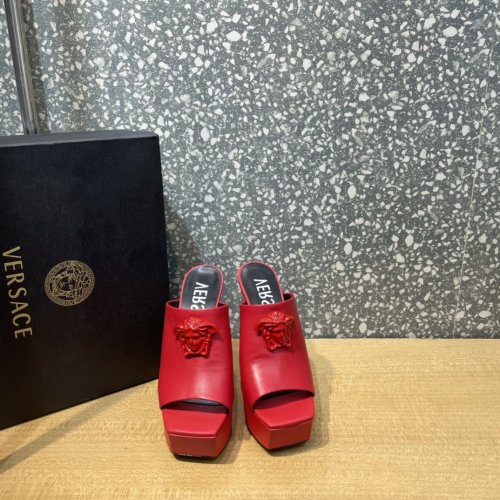 Versace Brand Womens Sandals Shoes Pumps Leather Big Size LA MEDUSA LEATHER PUMPS Design Luxury Brand Sandals for Women