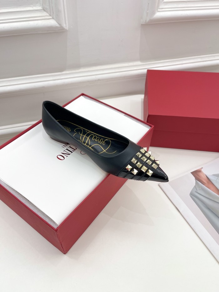 Valentino Womens Shoes ROCKSTUD SLINGBACK PUMP WITH SCULPTED HEEL IN KIDSKIN with Original Box