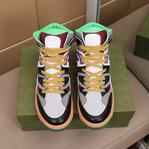 Gucci Womens Shoes Fashion Type Luxury Brand Leather Women's Gucci Basket sneaker with Original Box 661312 2SH90 1072