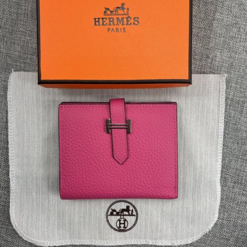 Hermes Womens Mens Wallets Purse Card Holder Leather Design Coin Bag with Original Box