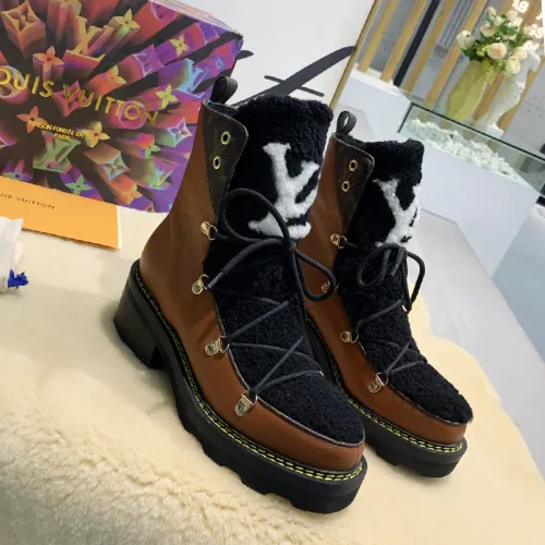 Louis Vuitton Women Shoes Boots Luxury Brand LV BEAUBOURG ANKLE BOOT with Original Box