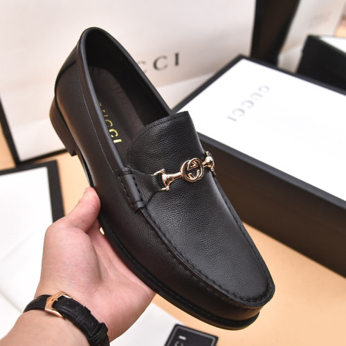 Gucci Mens Shoes Leather Design Luxury Brand Business Dress Shoes for Men with Original Box