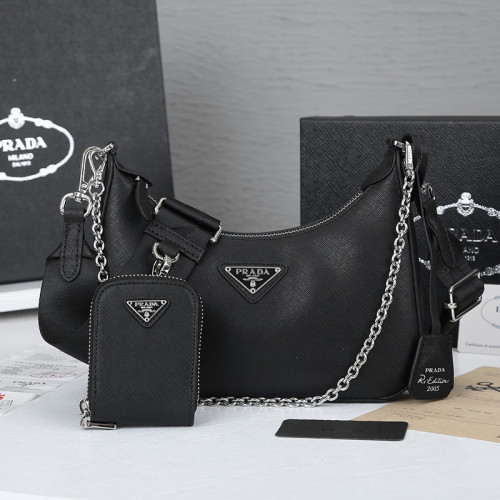 Prada Men Womens Shoulder Bags with Original Box 1BH204_R064_F0002_V_V1L Luxury Brand Prada Re-Edition 2005 Saffiano leather bag