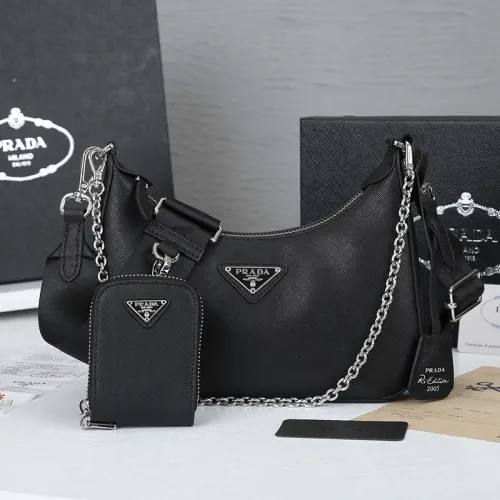 Prada Men Womens Shoulder Bags with Original Box 1BH204_R064_F0002_V_V1L Luxury Brand Prada Re-Edition 2005 Saffiano leather bag