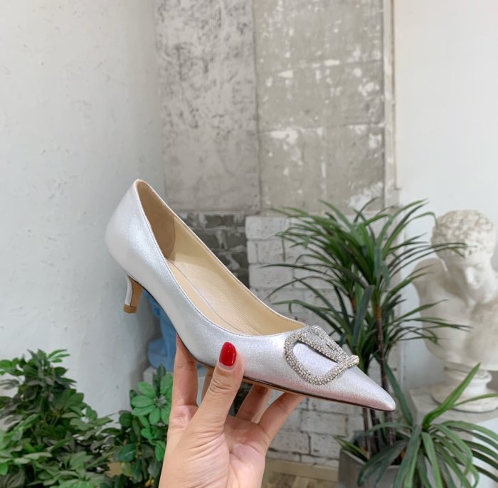 Valentino Women Shoes Mule Flip Flop Sandals VLOGO SIGNATURE CALFSKIN PUMP 45MM / 1.8 IN. with Original Box
