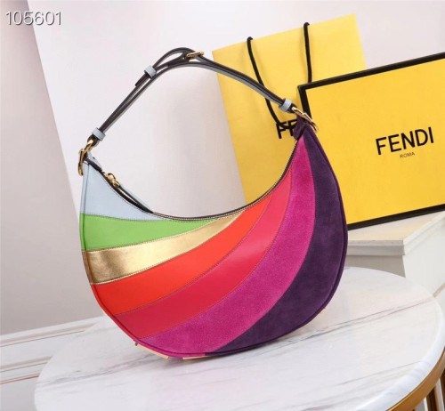 Fendi Womens Bags Shoulder Handbags Luxury Brand Fendigraphy Small Leather bag with multicolor inlay 8BR798AJSRF1HNU
