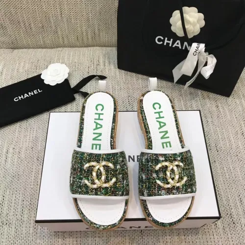 Chanel Womens Shoes Mules Tweed