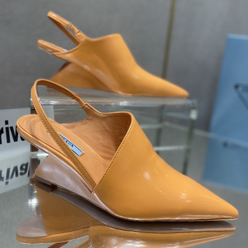 Prada Womens Shoes Slingback Pumps Luxury Brand Casual Shoes for Women with Original Box