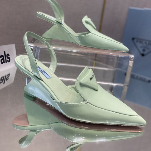 Prada Womens Shoes Slingback Pumps Luxury Brand Casual Shoes for Women with Original Box