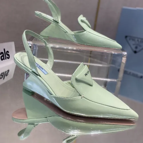 Prada Womens Shoes Slingback Pumps Luxury Brand Casual Shoes for Women with Original Box