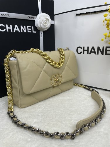 Chanel Womens Bags Shoulder Messenger Bags Chanel 19 Flap Bag Luxury Brand with Original Box
