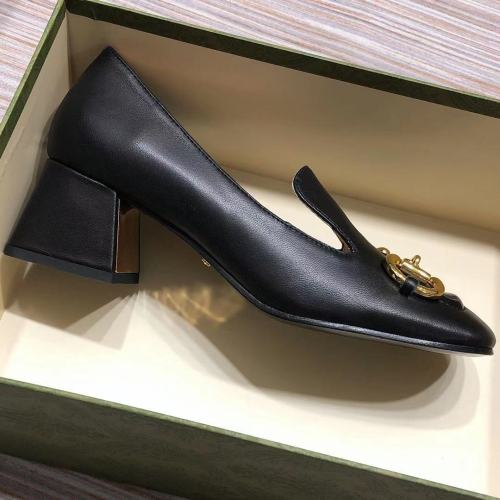 Gucci Womens Shoes Women's Mid-heel Pump with Horsebit 5.5cm 643884 C9D00 1000