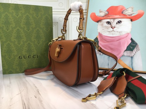 Gucci Womens Bags Handbags Shoulder Messenger Bags Luxury Brand Gucci Bamboo 1947 jumbo GG small top handle bag 675797 UKMDT 2570 with Original Box