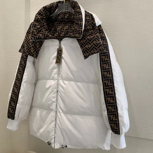 Fendi Design Mens Womens Winter Windprood Down Jackets Keep Warm 90% White Duck Down