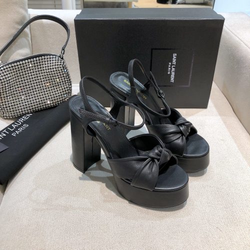 Saint Laurent YSL Womens Shoes BIANCA SANDALS IN SMOOTH LEATHER 6067131N8001000