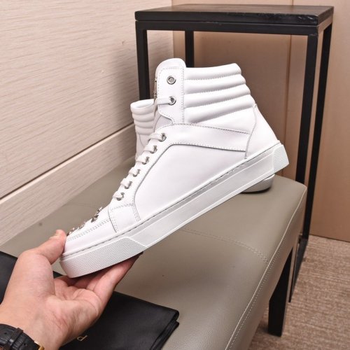 Philipp Plein Men Shoes High Top Sneaker Fashion Design Luxury Brand