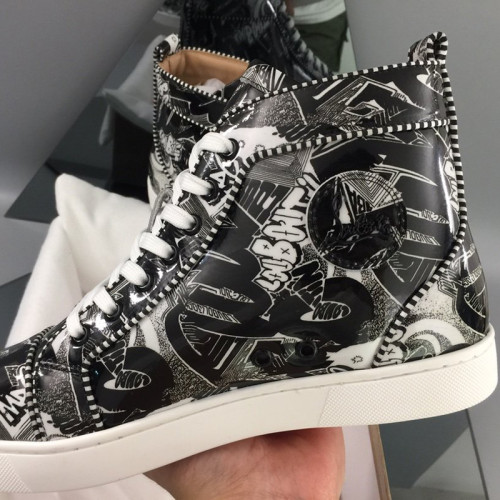 Christian Louboutin Mens Shoes Luxury Brand Red Bottom Design Louis Junior Spikes Flat with Original Box CL sneakers
