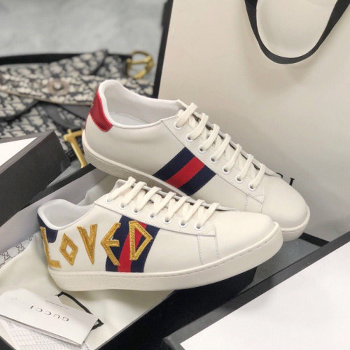 Gucci Womens Shoes Fashion Sneakers Lace-Up Luxury Brand Women's Ace Embroidered Sneaker with Original Box